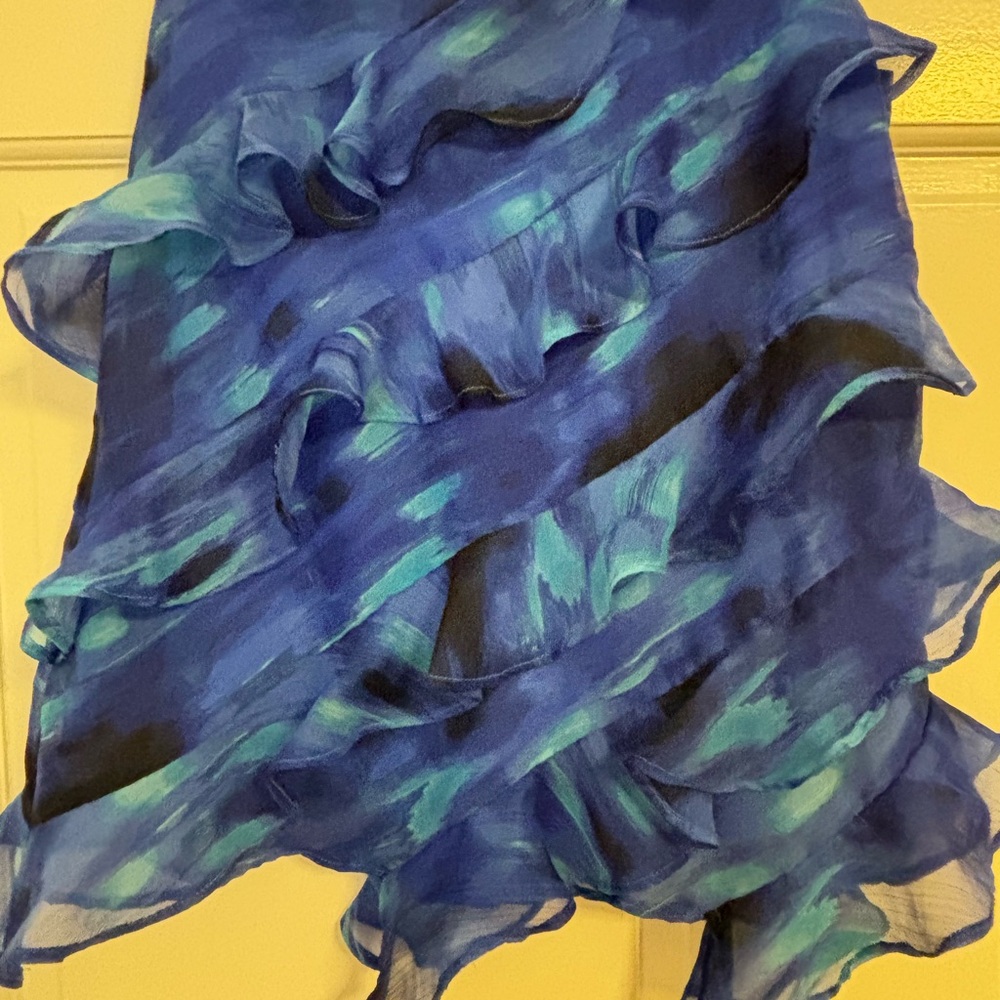 ASOS Vibrant Blue Ruffled Mini Skirt - Picture 7 of 8